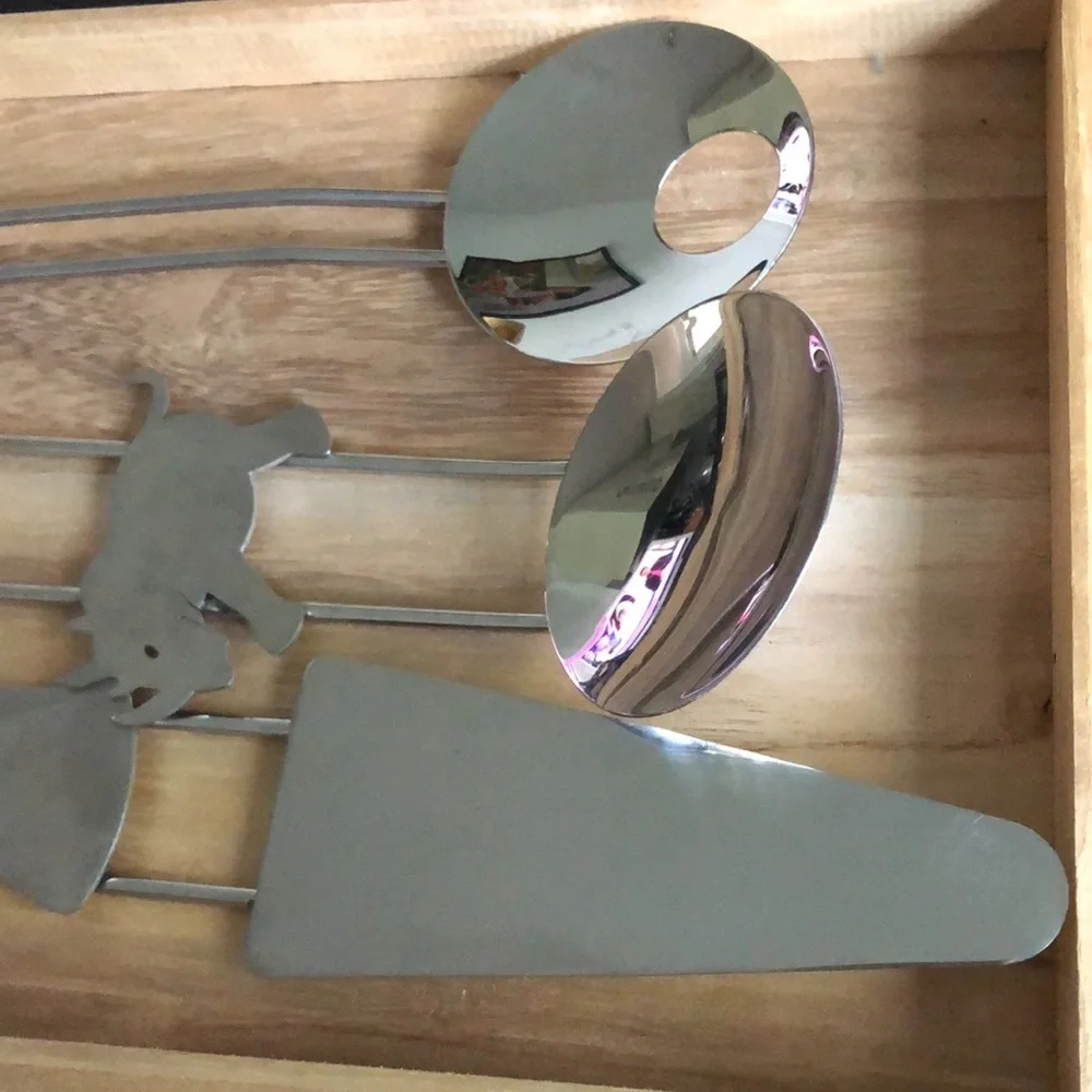 VTG Safari Design Stainless Steel Salad Utensils & Spatula by Susan Slee